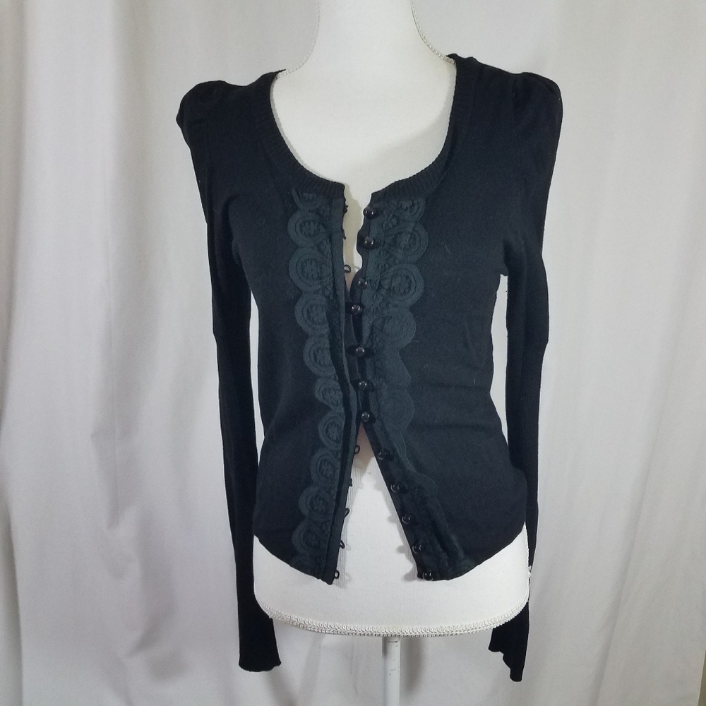 Hazel Black Cardigan Sweater S